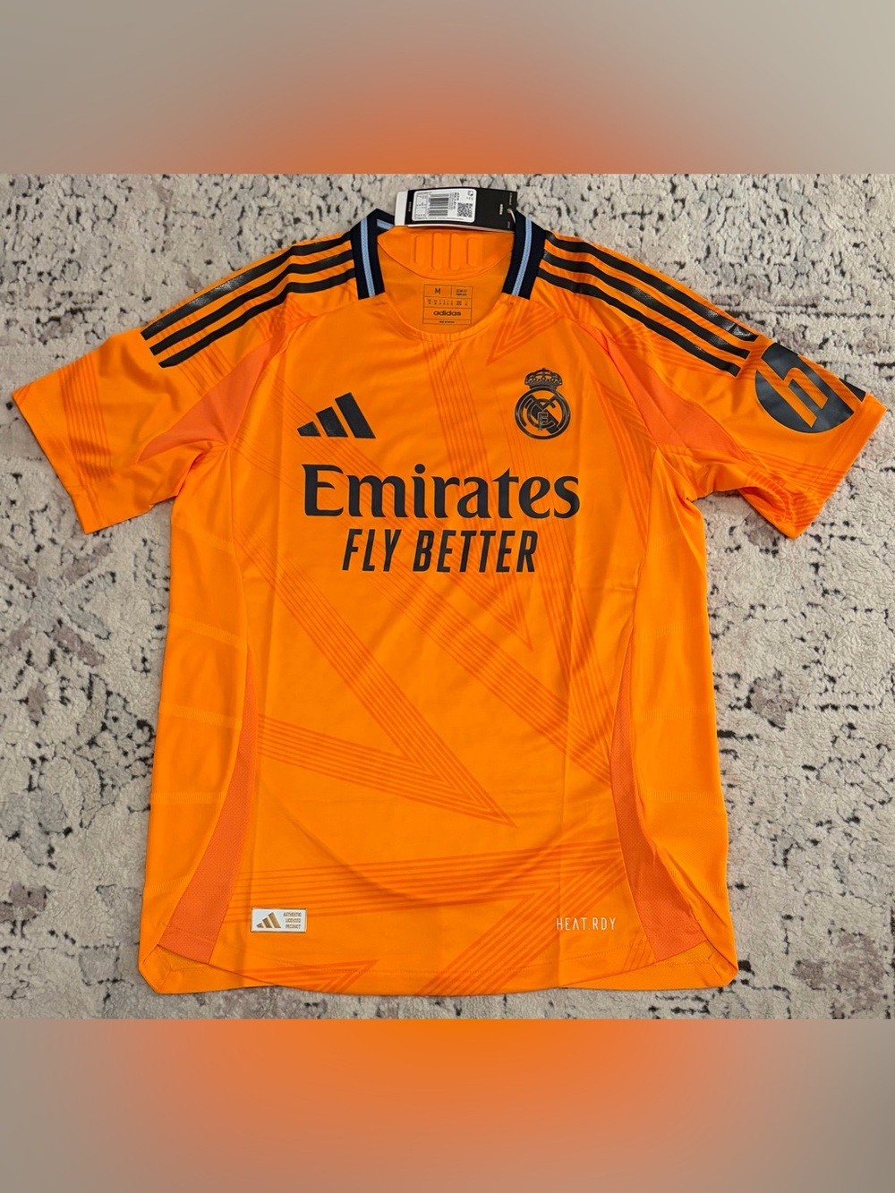 Adidas Authentic Real Madrid 2024/2025 Away JX2134 Orange Jersey Men’s Sz: M